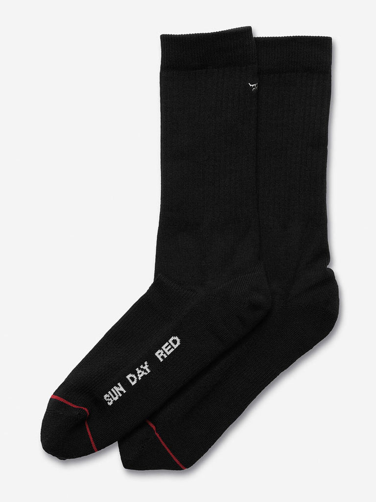 Sun Day Red Cotton Crew Socks