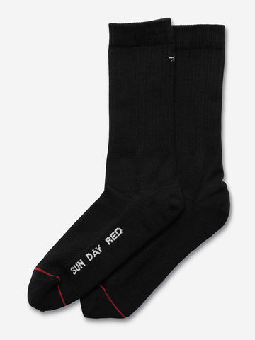 Sun Day Red Cotton Crew Socks