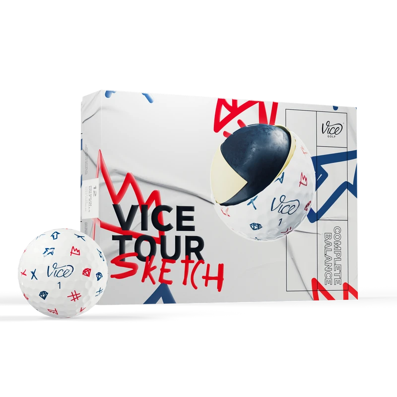 Vice Tour Sketch Golf Balls